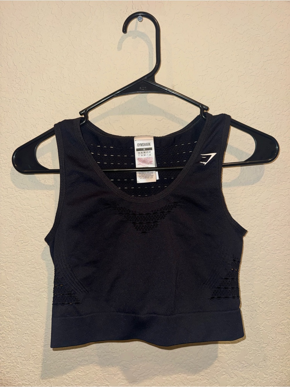 Gymshark Black Seamless Crop Sports Bra